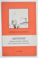 Tafuri Lupinacci ABITUDINI Selezione Liriche 1980/'84 1985 Tolozzi Grimaldello