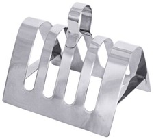 Porta Toast, Porta Pane, Acciaio Inox 18/10, a Scelta per 4 o 6 Fette