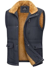 Mens Vest Outerwear Pad Jacket Men Sleeveless Winter Warm Vest Outdoor Vest T...