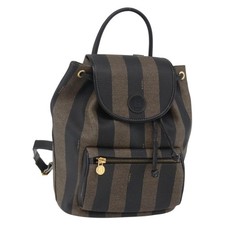 FENDI Zaino in Tela Pecan Marrone Nero Autore bs30797