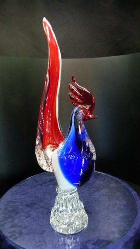 Vintage murano glass rooster - vintage,