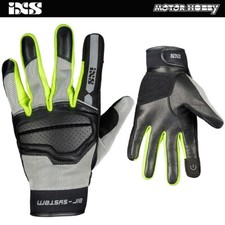 GUANTI MOTO DA STRADA ESTIVO IXS CLASSIC EVO AIR NERO GRIGIO GIALLO FLUO