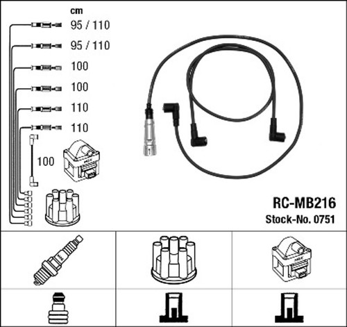 Kit tubi accensione ngk 0751 - tubi,