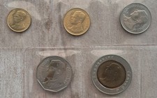 Scegli THAILANDIA  BE 2532 / 1989 - 25 , 50 satang , 1 , 5 , 10 baht Thai baht