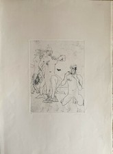 ENNIO CALABRIA acquaforte 1973 Studio x Spiaggia B 70x50 firmata numerata