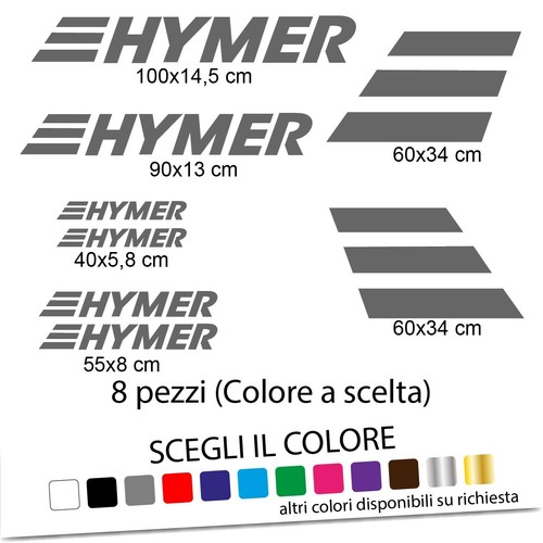 Kit pezzi adesivi - 8, hymer