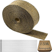 Benda Termica Scarico Auto/Moto15Mt, Nastro Isolante D'Orato in Fibra Di Basalto