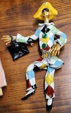 U.C. "ANCORA" VENEZIA CERAMICA ARLECCHINO Commedia Dell’arte DA RESTAURARE rara