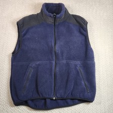 Timberland Weathergear gilet pile uomo giacca smanicata media full zip blu