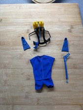 BIG JIM OUTFIT SUB BLUE DIVE TO DANGER MATTEL Obb Boris Jungle Carovana Karl May