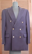 Blazer Blu Navy Balmain doppiopetto originale in fresco lana, bottoni in metallo
