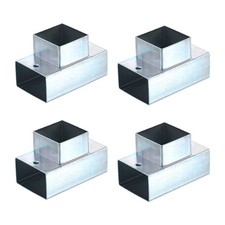 Kit staffe per gazebo a 3 vie per legname da 2" x 1,22", 1,65" x 1,65" (confezione da 4)