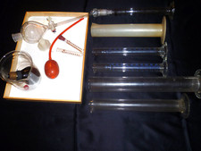 LOTTO vetreria di laboratorio - cilindri graduati VINTAGE 11 PZ VEDI FOTO INFO