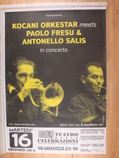 Poster Originale Paolo Fresu & Antonello Salis Bologna 16/01/2007 70X99 Cm