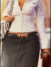 DENNY ROSE CINTURA vera pelle bassotto tg. unica nera introvabile