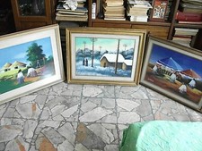 TATARI ABDUL RAHEM lotto 3 dipinti anni 1975/1977/1977(50x70) originali