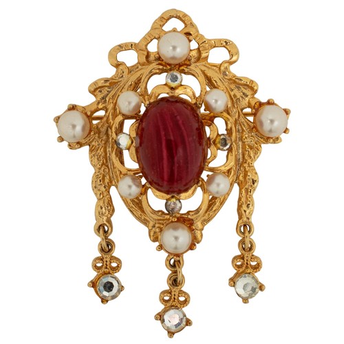 Spilla strass vintage - , firmata