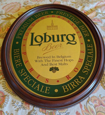 Bellissimo specchio pubblicitario ovale Birra Loburg