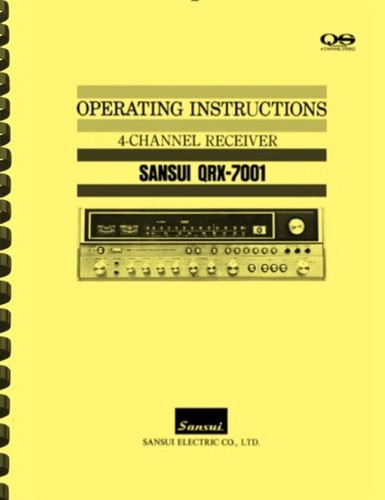 Sansui qrx 7001 manuale uso - manuale, d'uso