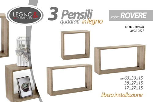 Set mensole cubo parete - set,