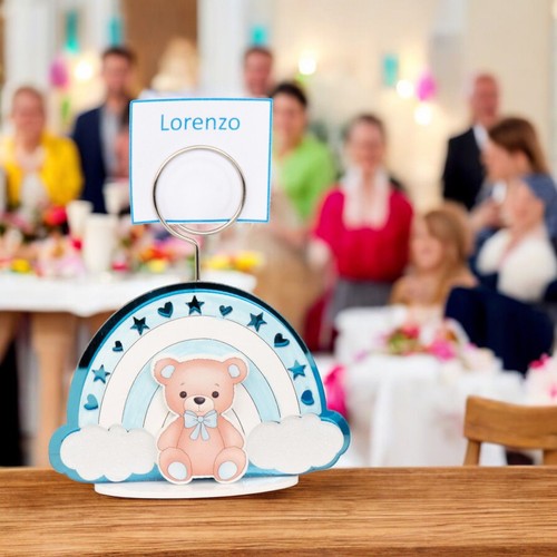 Memoclip orsetto azzurro - memoclip,