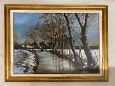 “Paesaggio con fiume alberi