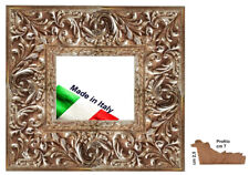 Cornice Argento invecchiato a rovescio in legno per quadri,dipinti  Spessa cm. 7