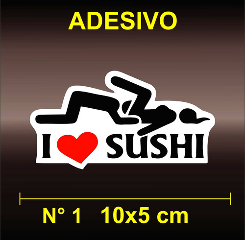 Adesivi sticker love sushi - i,