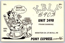 Scheda radio QSL CB Ham KBLF