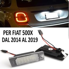 COPPIA PLACCHETTE luci targa 18 LED per FIAT 500X 2014-2019 CANBUS SENZA ERRORE