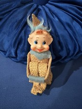 Vintage Pixie Elf 1967 Giappone Tan Burlap Knee Hugger The Pixie Legend capelli blu