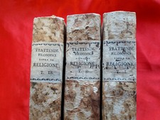 LIBRI - Trattenimenti filosofici sopra la religione   anno 1781 - 3 vol.........