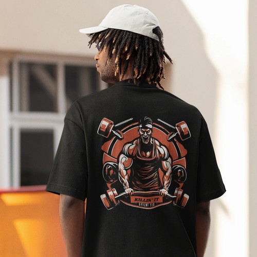 Shirt uomo palestra stampa - t-shirt,