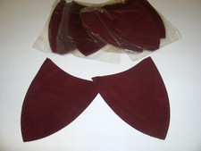 5 COPPIE TOPPE IN PELLE X CAVALLO PANTALONE 16 X 14 CM COLOR BORDEAUX