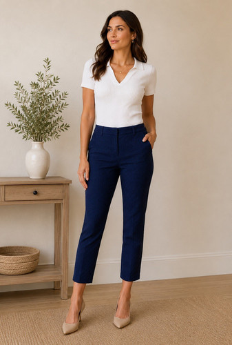 Gap pantalone donna blu - blu, tinta