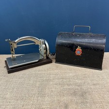 RARE ANTIQUE SALTER & CO  'IDEAL' CHAIN STITCH CHROME SEWING MACHINE CARRY CASE