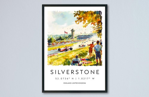 Poster acquerello silverstone - poster,