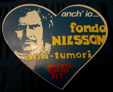 ADESIVO STICKER PUBBLICITA FONDO GUNNAR NILSSON AUTOSPRINT ANTITUMORI ANNI '70