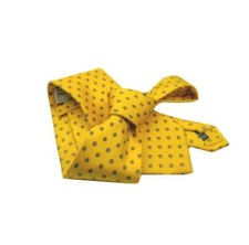 Cravatta gialla seta stampata