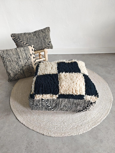 Pouf berbero scacchiera - pouf, a