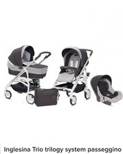 trio inglesina trilogy.Colore grigio e bianco, più staffa culletta. Ottime condi