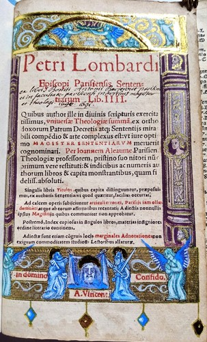 Livre enluminé petri lombardi - petri,