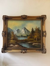 Dipinto olio su tela paesaggio