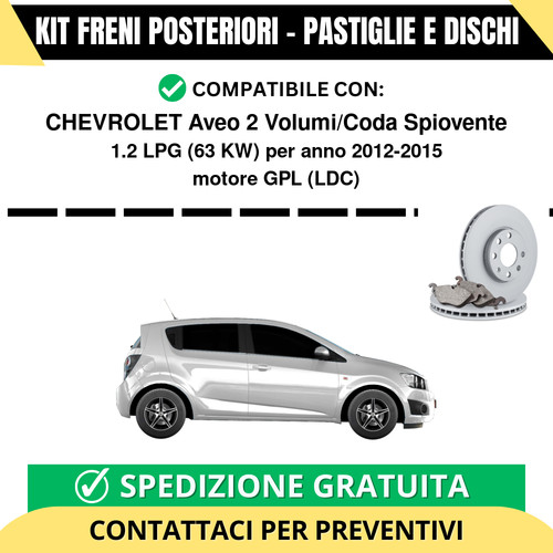Kit freni posteriori - freni, chevrolet