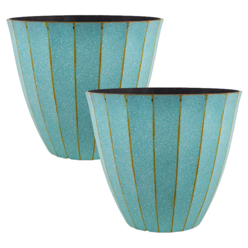 2pz fioriera patina rame - patina,