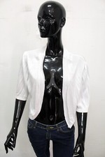 Ralph Lauren Maglione Donna Taglia XL Cardigan Sweater Pullover Bianco Cotone