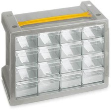 CASSETTA CASSETTIERA 16 SCOMPARTIMENTI CASSETTI PORTA MINUTERIE TERRY POKER