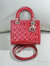 Borsa DIOR rossa in vernice