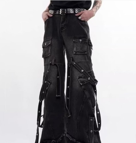 Pantalone moto uomo nero - , denim
