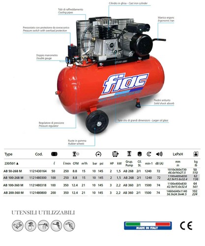 Compressore aria cinghia - a,
